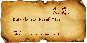 Koblász Renáta névjegykártya